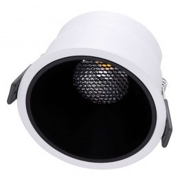 Φωτιστικό Οροφής - Σποτ Χωνευτό Pluto-B 60258 15W Led Φ10,4x6,5cm White-Black GloboStar WHITE-BLACK