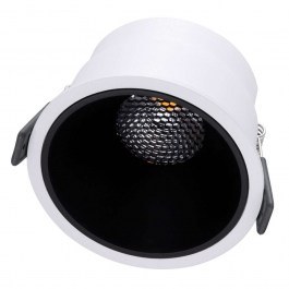 Φωτιστικό Οροφής - Σποτ Χωνευτό Pluto-B 60259 15W Led Φ10,4x6,5cm White-Black GloboStar WHITE-BLACK