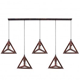 Φωτιστικό Οροφής Triangle 00609 E27 170x22x130cm Bronze GloboStar BRONZE