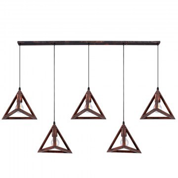 Φωτιστικό Οροφής Triangle 00609 E27 170x22x130cm Bronze GloboStar