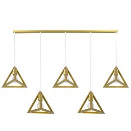 Φωτιστικό Οροφής Triangle 00610 E27 170x22x130cm Gold GloboStar GOLD