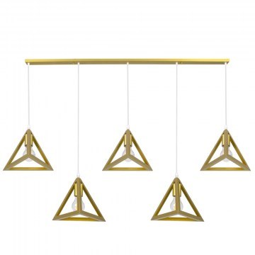 Φωτιστικό Οροφής Triangle 00610 E27 170x22x130cm Gold GloboStar