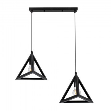 Φωτιστικό Οροφής Triangle 00611 E27 60x22x130cm Black GloboStar