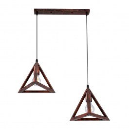 Φωτιστικό Οροφής Triangle 00613 E27 60x22x130cm Bronze GloboStar BRONZE