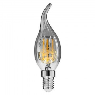 Lamp Flame Edison Retro Led Filament Dimmable 99062 E14 4W 400lm 2700K Fume GloboStar