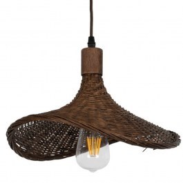 Ceiling Light Cuba 01716 D33x25cm 1xE27 Dark Brown GloboStar DARK BROWN