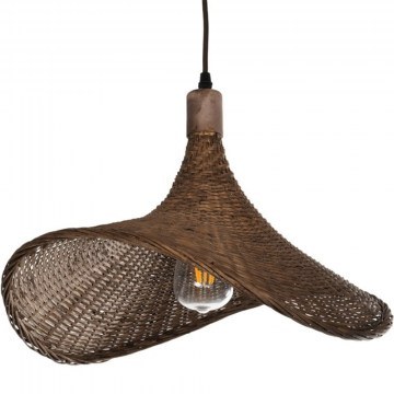 Φωτιστικό Οροφής Cuba 01718 Φ43x30cm 1xE27 Dark Brown GloboStar