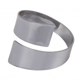 Δαχτυλίδι Πετσέτας Couvert 35009 Φ5x4,5cm Silver GloboStar SILVER