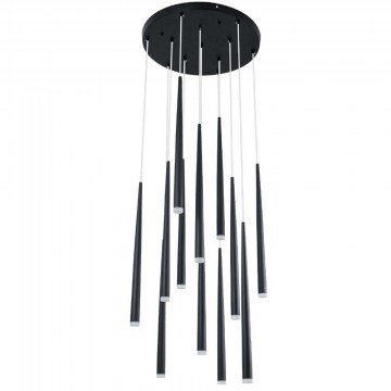 Ceiling Lamp Tears 61313 D60x51,5cm Με Τηλεχειριστήριο Dim Led 3960lm 36W Black GloboStar