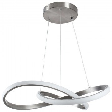 Φωτιστικό Οροφής Dexter 60498 Φ56cm Με Τηλεχειριστήριο Dim Led 8064lm 72W Nickel GloboStar