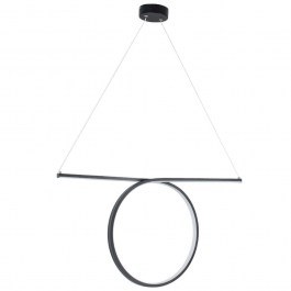 Φωτιστικό Οροφής Rome 61294 65,5x4x33cm Led 2640lm 24W Black GloboStar BLACK