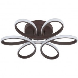 Ceiling Lamp Margaret 61402 D57x12cm With Remote Control Dim Led 6210lm 54W Brown GloboStar BROWN