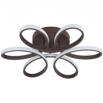 Ceiling Lamp Margaret 61402 D57x12cm With Remote Control Dim Led 6210lm 54W Brown GloboStar