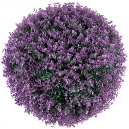 Τεχνητό Φυτό Θάμνος Πυξάρι 78522 Φ46cm Green-Purple GloboStar PURPLE-GREEN