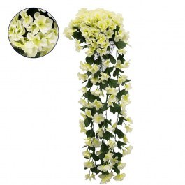 Τεχνητό Κρεμαστό Φυτό Phlox 78056 30x30x80cm Green-White GloboStar GREEN-WHITE