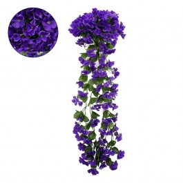 Τεχνητό Κρεμαστό Φυτό Phlox 78050 30x30x80cm Green-Purple GloboStar PURPLE-GREEN