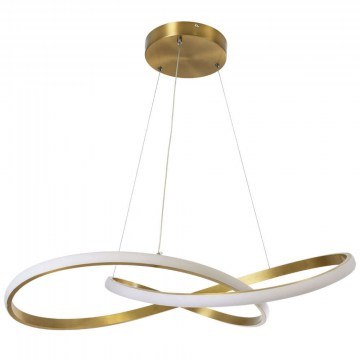 Pendant Lamp With Remote Control Dexter 60916 D73cm Dim Led 10080lm 90W Gold GloboStar