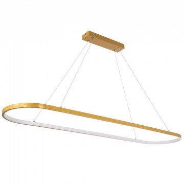 Ceiling Light With Remote Control Bolivar 61274 120x30x2cm Dim Led 6210lm 54W Gold Globostar