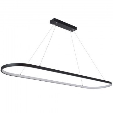 Ceiling Light With Remote Control Bolivar 61271 120x30x2cm Dim Led 6210lm 54W Black GloboStar