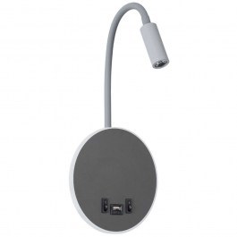 Wall Lamp - Sconce With Charger Usb Goose 60882 15,5x15x30,5cm Led 600lm 6W 4500K Grey Globostar GREY