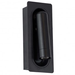 Recessed Wall Lamp - Sconce Manhattan 61097 7x7x17cm Led 405lm 3W 4500K Black Globostar BLACK