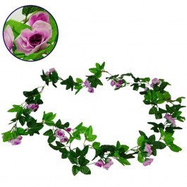Τεχνητή Γιρλάντα Τριαντάφυλλα 09016 220cm Purple Globostar PURPLE