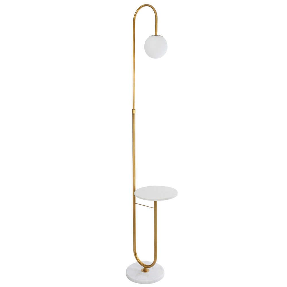 Φωτιστικό Δαπέδου Cordelia 02025 30x38x180cm 1xE27 Gold-White GloboStar