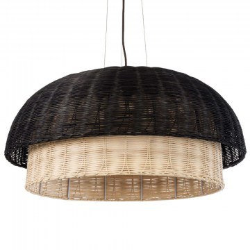 Pendant Lamp Corsica Boho 02216 D70x35cm 1xE27 Black-Beige GloboStar