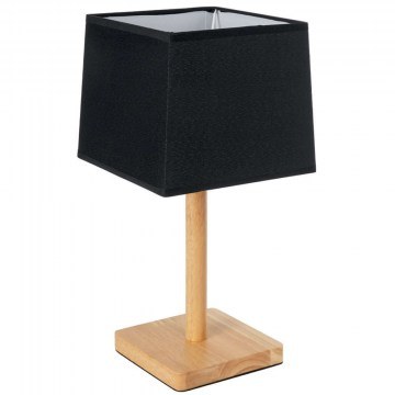 Table Lamp Kolipe 02039 20x20x38cm 1xE27 Black-Beige GloboStar