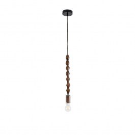 Φωτιστικό Οροφής Κρεμαστό Beads 00695 1xE27 IP20 4x43cm Dark Brown GloboStar DARK BROWN