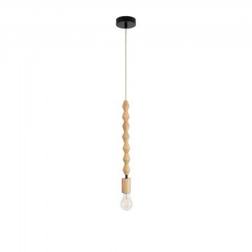 Pentant Lamp Beads 00699 1xE27 IP20 4x43cm Beige GloboStar