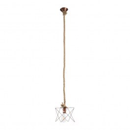 Φωτιστικό Οροφής Κρεμαστό Kazemi 02019 1xE27 IP20 18x18x17cm Copper-Black GloboStar COPPER-BLACK