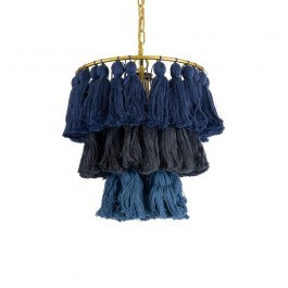 Pentant Lamp Missoula 02085 Boho 1xE27 IP20 30x40cm Blue-Black GloboStar BLUE-BLACK