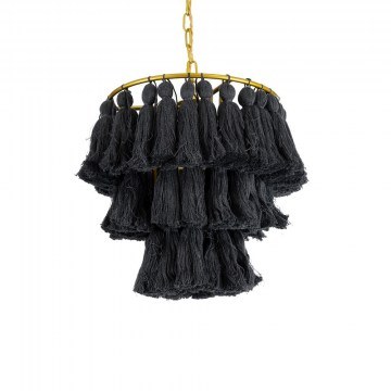Pentant Lamp Missoula 02087 Boho 1xE27 IP20 30x40cm Black GloboStar