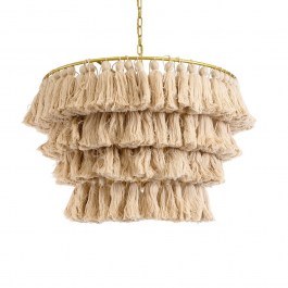 Φωτιστικό Οροφής Κρεμαστό Missoula 02088 Boho 1xE27 IP20 60x40cm Beige GloboStar BEIGE