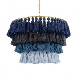 Φωτιστικό Οροφής Κρεμαστό Missoula 02089 Boho 1xE27 IP20 60x40cm Blue-Black GloboStar BLUE-BLACK
