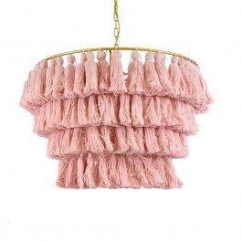 Φωτιστικό Οροφής Κρεμαστό Missoula 02090 Boho 1xE27 IP20 60x40cm Pink GloboStar PINK