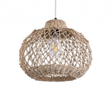 Φωτιστικό Οροφής Κρεμαστό Ecuador 02115 Boho 1xE27 IP20 35x28cm Beige GloboStar
