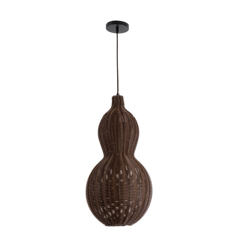 Φωτιστικό Οροφής Κρεμαστό Kingstown 02169 Boho 1xE27 IP20 30x60cm Brown GloboStar