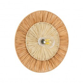 Φωτιστικό Τοίχου - Απλίκα Colombo 02278 Boho 1xE27 IP20 40x4,5cm Beige-Brown GloboStar BEIGE-BROWN