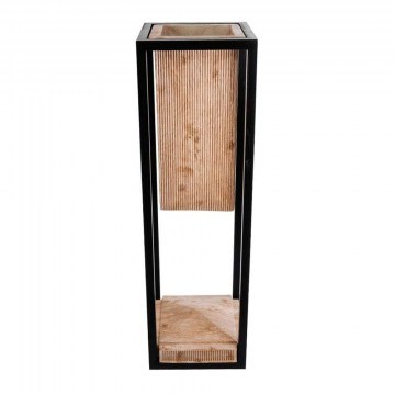 Floor Pot Cassiano 20752 36x36x120cm Natural-Black GloboStar