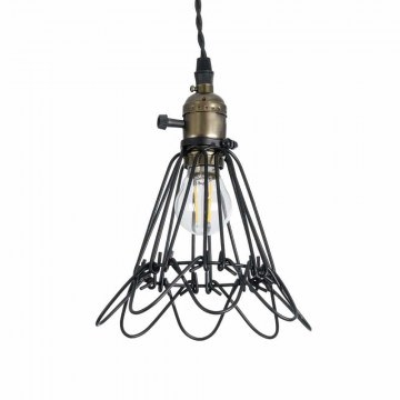 Ceiling Light Dane 01181 D10x20cm 1xE27 IP20 Black GloboStar