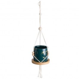 Hanging Flower Pot Tallinn 20546 D10x40cm Green-Gold GloboStar GREEN-GOLD
