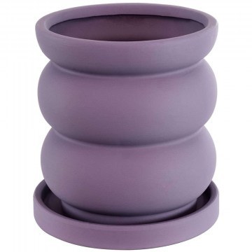 Flower Pot Bogota 20500 D14x15cm Purple GloboStar