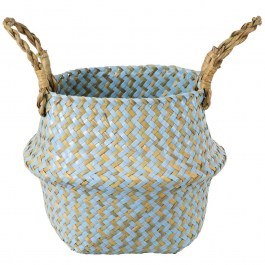 Καλάθι - Κασπώ Skyros 20340 Φ18x20cm Blue-Brown GloboStar BROWN-BLUE