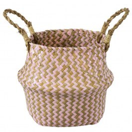 Καλάθι - Κασπώ Leros 20341 Φ18x20cm Pink-Brown GloboStar PINK-BROWN