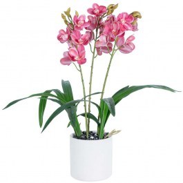 Τεχνητό Φυτό Cherry Cumbidium 21402 Φ34x60cm Fuchsia GloboStar FUCHSIA