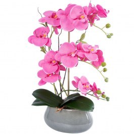 Artificial Plant In Pot Orchid 21121 D29x43cm Pink GloboStar PINK