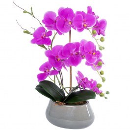 Artificial Plant In Pot Orchid 21119 D29x43cm Purple GloboStar PURPLE