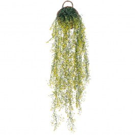 Τεχνητό Κρεμαστό Φυτό Bell Willow 20632 40x20x110cm Green-Yellow GloboStar GREEN-YELLOW
